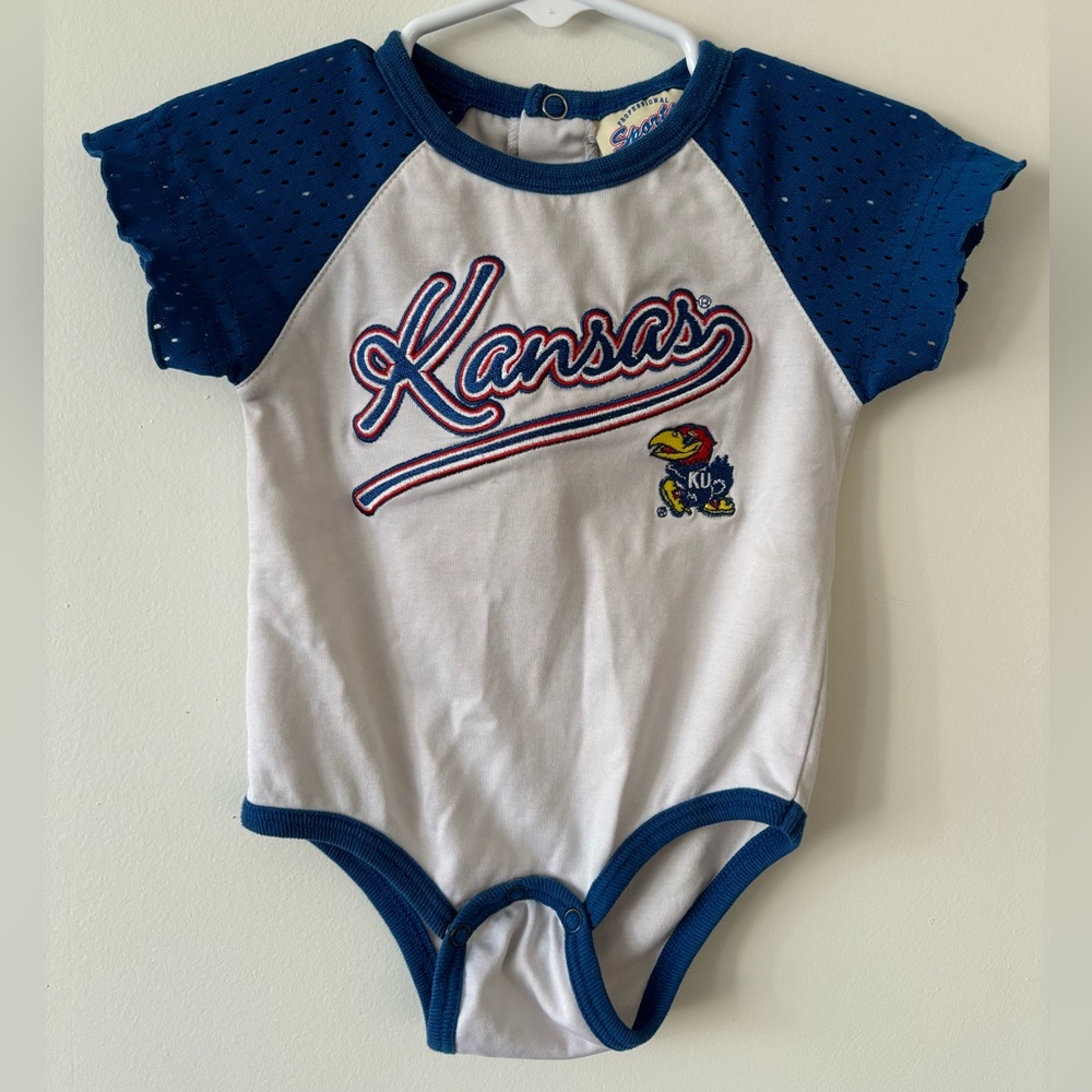 Vintage Kansas University Jayhawks Onesie